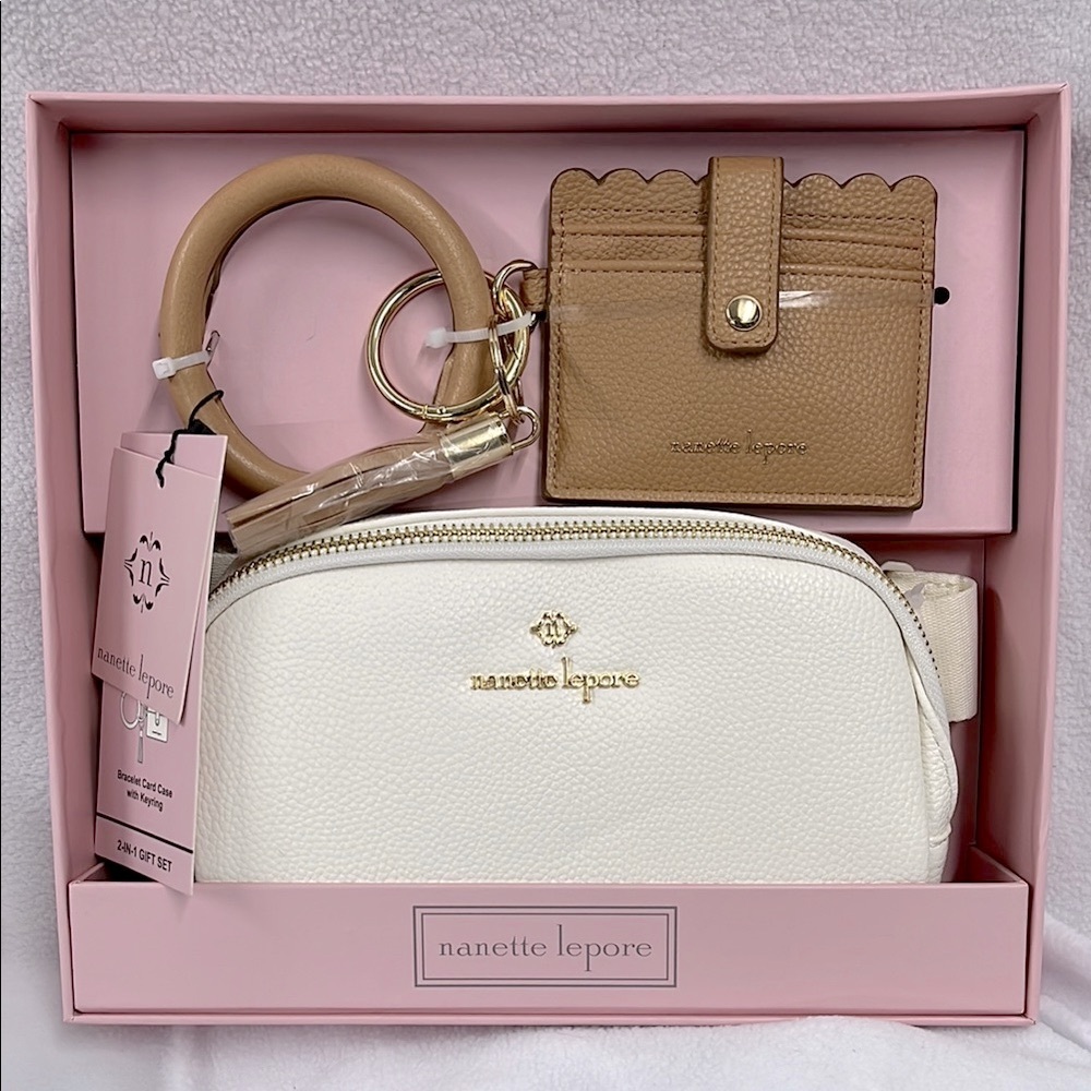LAST ONE! Nanette Lepore White & Brown Gift Set - NIB